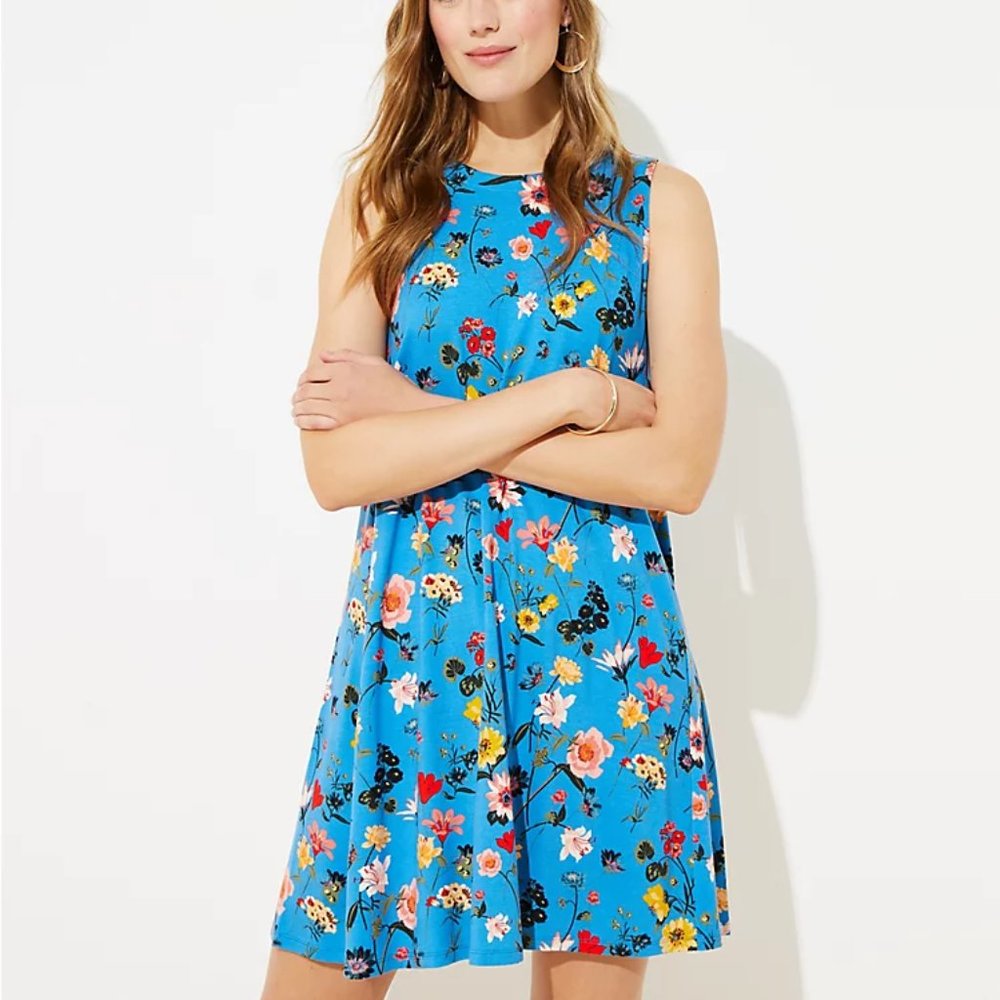LOFT | Petite Lily Tie Back Swing Dress